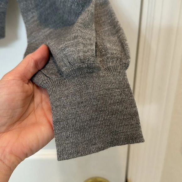 NWT Cami NYC Gama Wool Sweater Silver Metallic Size XS - Picture 6 of 10